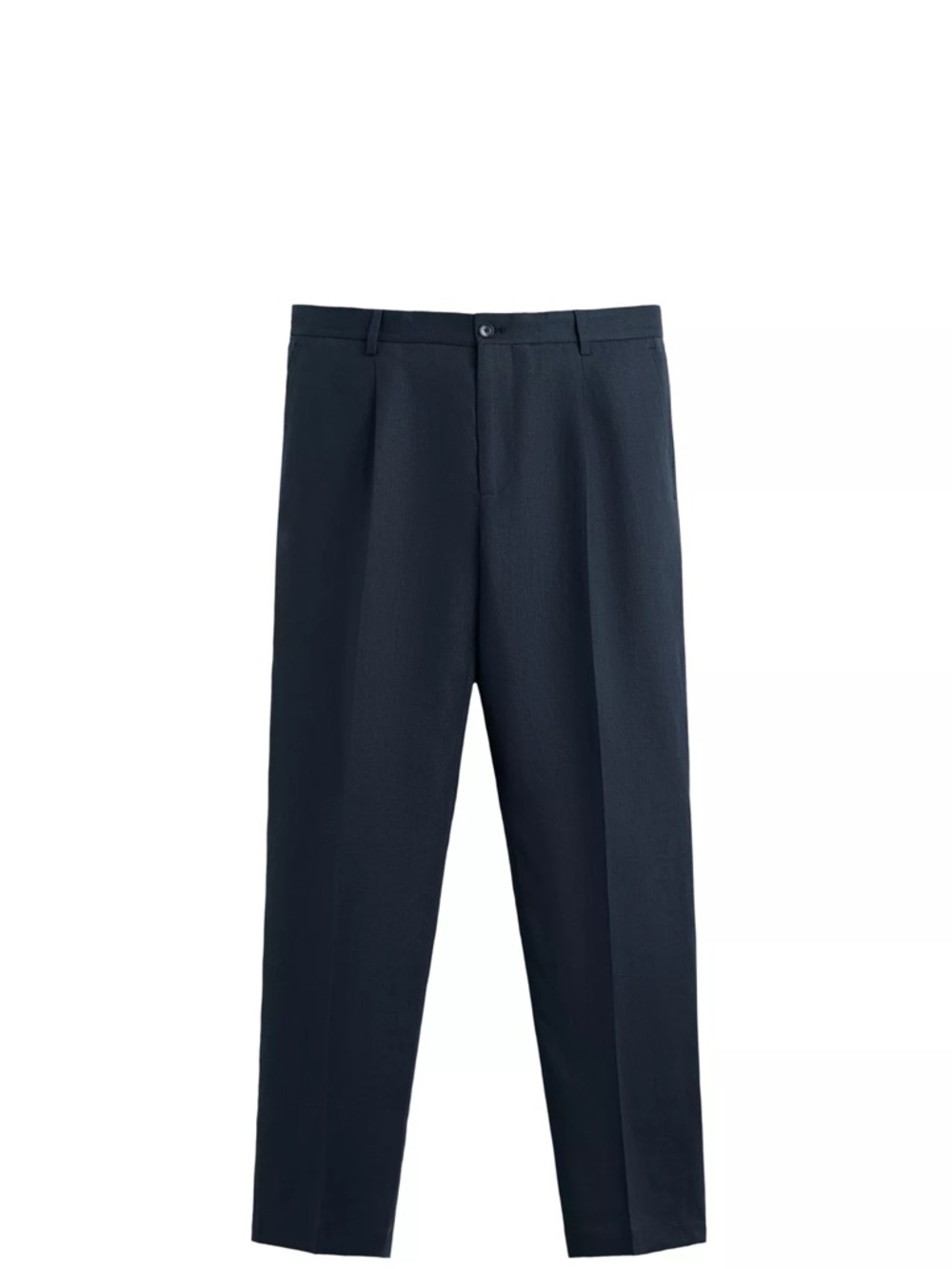 Zara Men's Classic Linen Navy Dress Pants